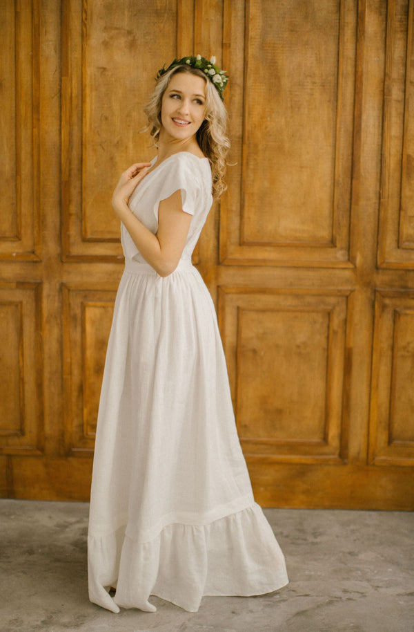 LINEN WEDDING DRESSES. Handcrafted ...